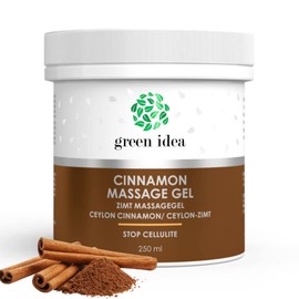 green idea - Cinnamon Gel with Cinnamon Essential Oil - Anti-Cellulite Massage Gel - Power Formula for Orange Peel and Cellulite - 250ml