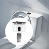 Sarini Toilet Flush Button, Black Round Head Dual Toilet Push