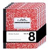 CLEENTABLE Composition Notebook 8 Pack - Hard Cover, College Ruled