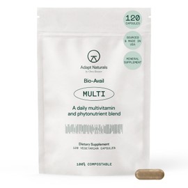 Adapt Naturals Multivitamin for Women & Men, Bioavailable Easy-to-Absorb Multivitamin Daily Supplement with Biotin, Niacin, Vitamin A, B, C, D, E, K1, Zinc, Magnesium - Immune Support - 30 Day Supply