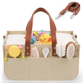 Skycase Baby Diaper Caddy Organizer - Felt Diaper Organizer - Baby Registry Items for Newborn Must Haves, Diaper Caddy Basket for Car Changing Table