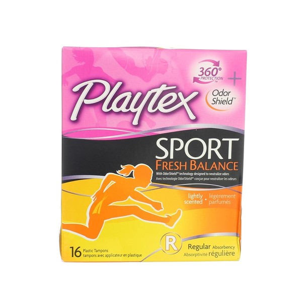 Playtex Sport Fresh Balance Tampons Regular Absorbency 16ct Lightly Scented