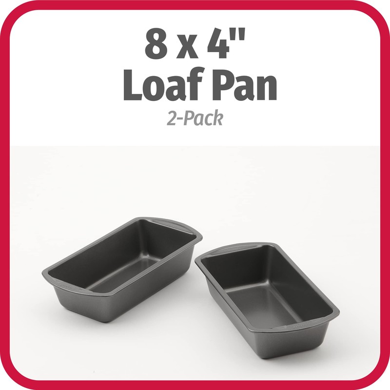 GoodCook Nonstick Loaf Pan 8 x 4-Inch Heavy-Duty Steel Bakeware