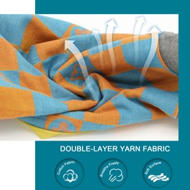 Edomi Cylindrical Buckwheat Pillow for Side Sleepers, Neck Roll Pillow Adjustable Firm Round Cervical Cylinder Pillow for Back Sleeper (16x4 Inch, Blue)