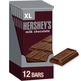 HERSHEY'S HERSHEY'S Milk Chocolate XL, Candy Bars, 4.4 oz (12 Count, 16 Pieces)