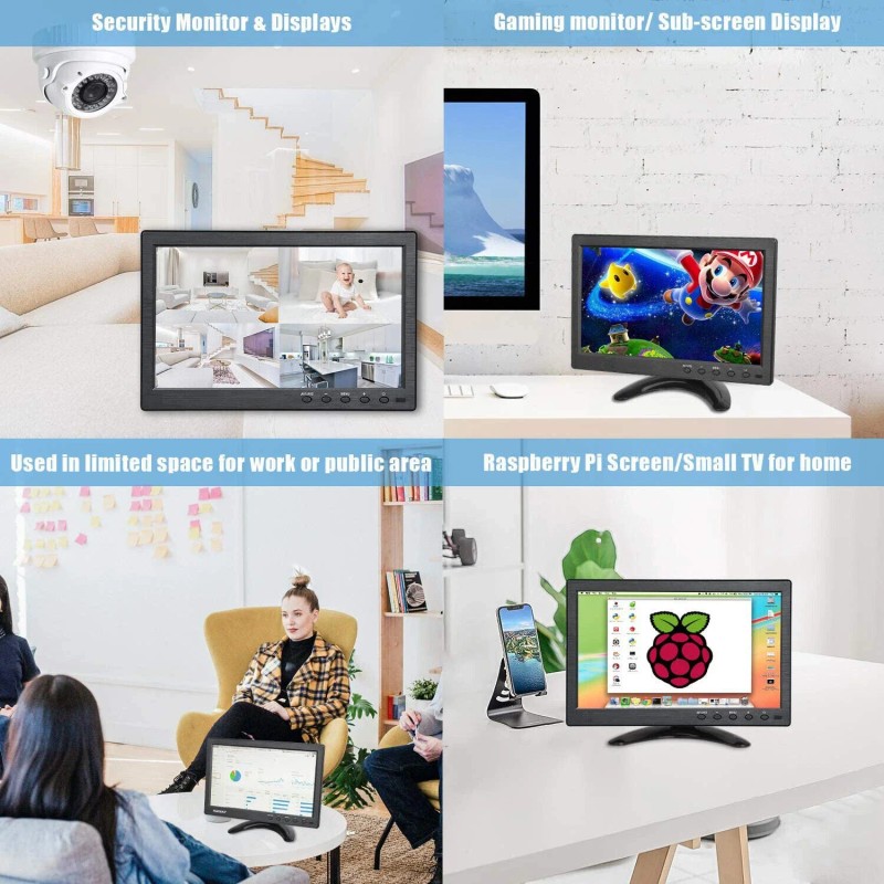 IPoster Portable Monitor 10 Inch LCD Display Screen with AV