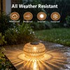 2 Pack Solar Lanterns Outdoor Waterproof, 11" Bigger Rattan Outdoor