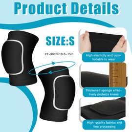 Halinuia 2 Pairs Knee Pads Children Soft Knee Pads Anti-Collision Knee Protection Knee Pads 7-12 Years Children Boys Girls Dancing Cycling Basketball Volleyball Handball Sports (S)