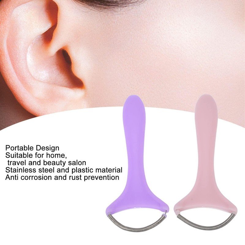 Agatige 2PCS Spring Facial Hair Remover, Manual Portable Threading Face
