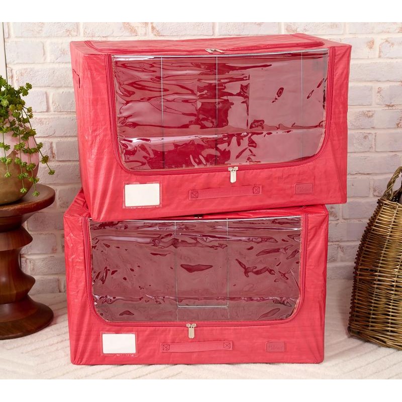 QVC Periea Set of 2 Jumbo Tarp Storage Boxes -