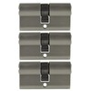 3x 70 mm Profile Cylinder PZ 35/35 Keyed Alike Including