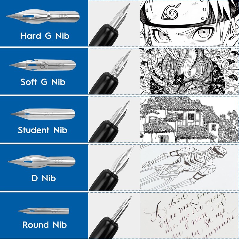 Nib Pen and Holder Set, Nib Pen Set, 125 mm