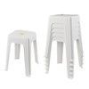 Generic Neadas 6 Packs Plastic Stacking Backless Stools, Square Stackable
