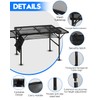 MSDADA Folding Grill Table, Portable Grill Table, Outdoor Grill Table,