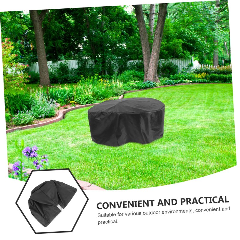 BESPORTBLE 420d Fabric Pool Cover Waterproof Dustproof Round Safety Pool