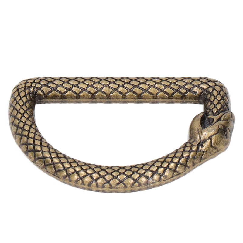 20Pcs Metal D Rings Snake Pattern Wear Resistant Metal Rings