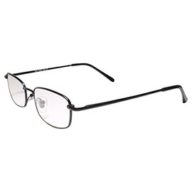 Spring Hinge Rectangle Photochromic Lens Black +2.50 Reading Sun Glasses