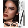 Eyebrow Eyeliner Kit for Women-Gray Waterproof Micro Eyebrow Retractable Pen
