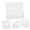 LIFKOME 2pcs Plastic Storage Box with Lid Medium Long Container
