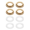 uxcell 4Pcs Brass Lock Nuts Pipe Fitting, G3/8"-19 Female Hex