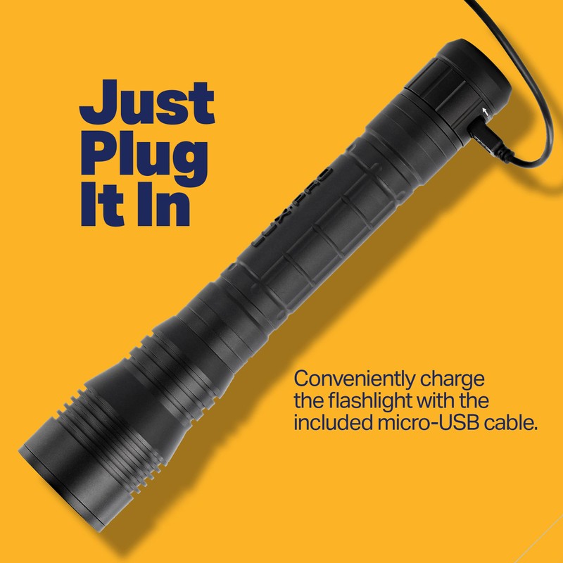 LUXPRO XP915 Compact Tactical Rechargeable 1600 Lumen Flashlight - 18650
