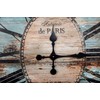 Creative Co-Op Oval Turquoise Wood Wall Clock