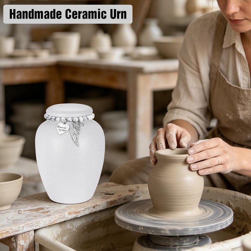 Kagrec Ceramic Cremation Urn for Human Ashes for Men Women