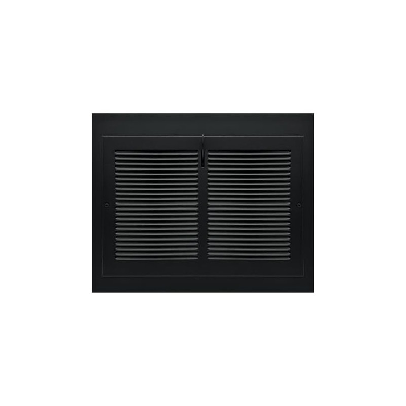 Vintage Black Steel Gravity Baseboard Register - 15" X 12"