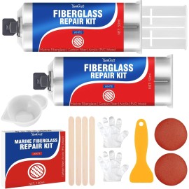 Brand: YumCraft Marine Fiberglass Repair Kit, 7.3oz Gel Coat Kit for 100g, White