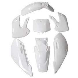 PCC WHITE PLASTIC FENDER KIT FITS 2002-2009 KLX 110 KLX110 DRZ110 PIT BIKE PS18