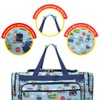 NGIL Canvas 23" inch Duffle Bag (Train Print-Navy)