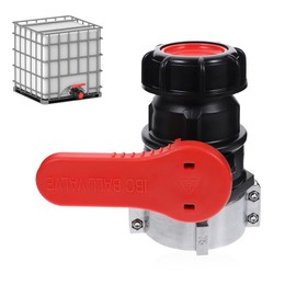 Riisoyu IBC Adapter Ball Valve, IBC Container Flap Valve DN50 75 mm Tank Drain valve Ersatzkugelhahn Absperrhahn Ventil Kugelhahn Schalter für Regenwassertank,Container, Wassertank