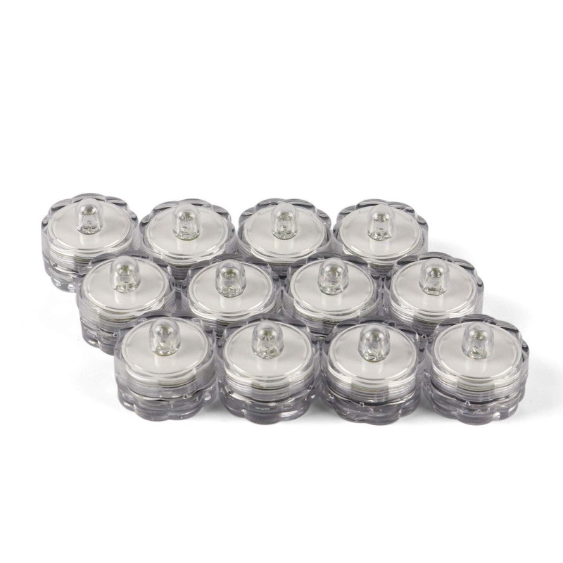 Rhytsing - Juego de 12 velas LED sumergibles, impermeables, luces