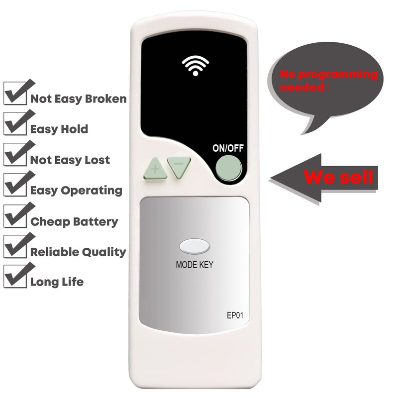 Replacement Remote Control for EdenPURE Personal Heater A4887/R/RTL YN022 US004