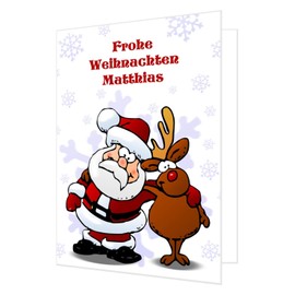 Giant DIN A4 Christmas Card Christmas Time Extra Large - Text Can Be Changed - Includes Envelope