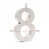 Wiltec House Number 8 Silver Stainless Steel House Number in
