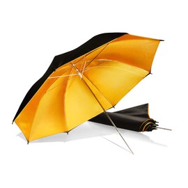 LimoStudio 33" Black & Gold Photo Studio Umbrella Photo Video Umbrella Reflector, AGG2905
