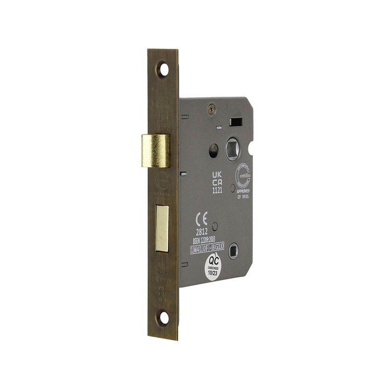 Decoranddecor Bathroom Mortice Lock - 3inch / 76mm - Antique