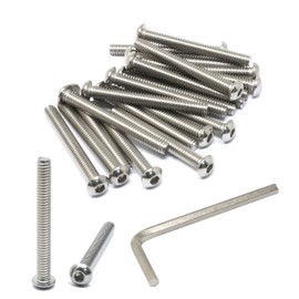 iexcell 20 Pcs 1/4-20 x 2-1/4" Stainless Steel 304 Hex Socket Button Head Cap Screws Bolts Kit