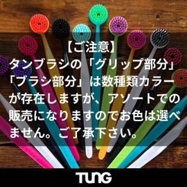 TUNG Tongue Brush with Natural Mini Gel, 1 Piece (Genuine Import)