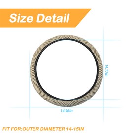 Adunsiaoto Cars Steering Wheel Cover, Microfibre Leather Steering Wheel Cover, Elastic Leather Steering Wheel Cover, 37-38 cm, Breathable Steering Wheel Protection, Suitable for Car/SUV (Beige)