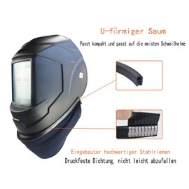 Welding Helmet Bib Split Helmet Bib with Press Fit Gasket Fits Most Welding Helmets