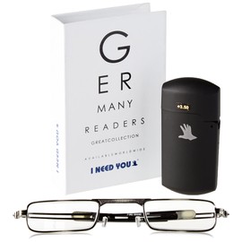 I NEED YOU Lesebrille Fire / +3.50 Dioptrien/Antik Silber, 1er Pack