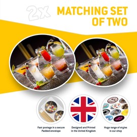 2 x 30cmVinyl Stickers - Colourful Cocktail Bar Club Drinks Decals for Car Van Luggage Scrap Book Fridge #21364