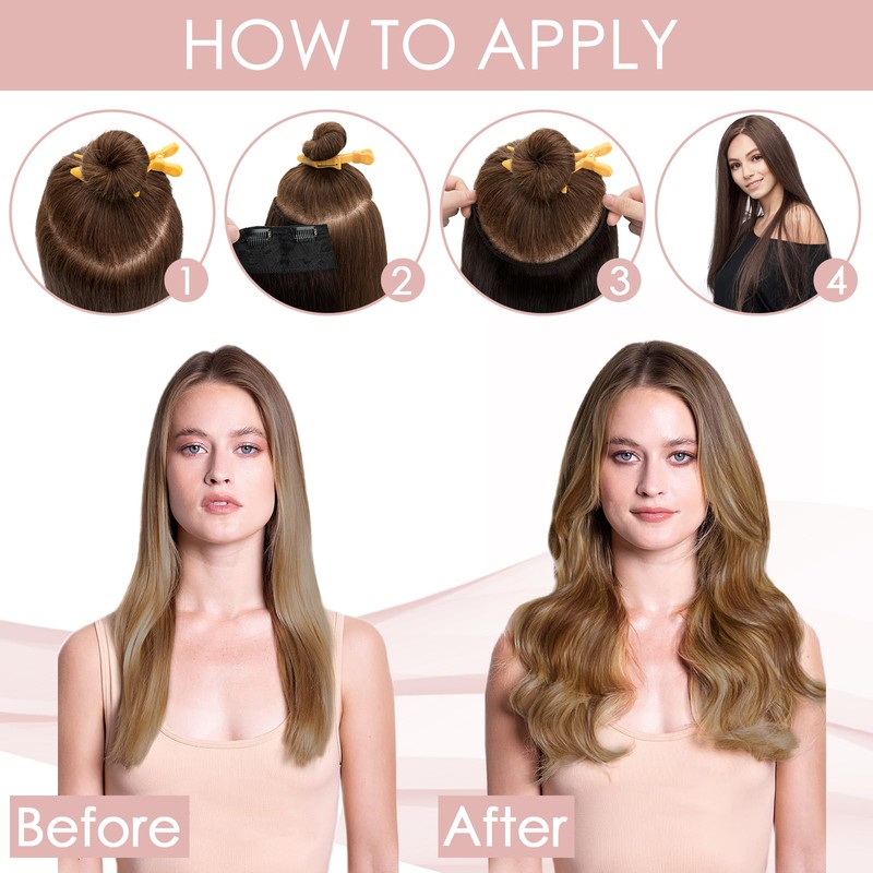 THD Clip-in Extensions, Real Hair, Pack of 1, 5 Clips