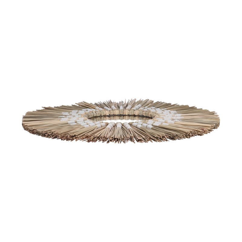 Wall Mirror Make Up Tapestry Decorative Grass Woven Round Hanging