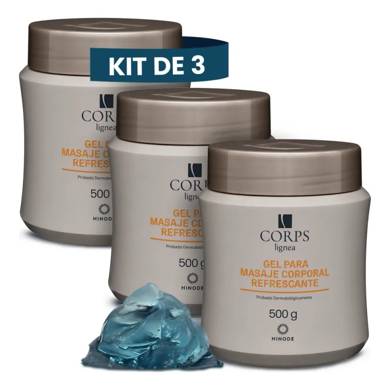Hinode Kit 3 Gel Corps Gelcorps Moldeador Reductor Corporal