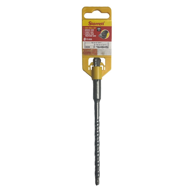 Starrett SDS Plus. Drill Bit - 6X160MM KBPS06B Carbide Tip
