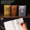 JiaoJiRen 3D Angel Skull Embossed Leather Notebook A5 Travel Journal
