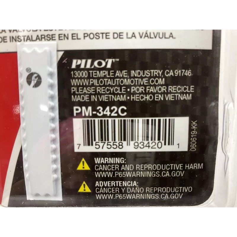 Pilot Automotive PM-342C Skull Tire Valve Caps - Chrome -